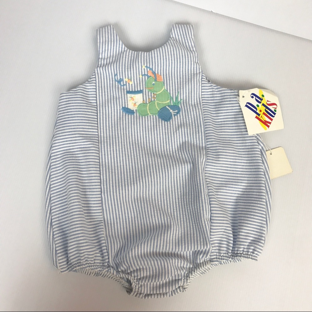 Vintage With Tags Striped Caterpillar Onsie 12Mo